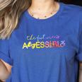 The Future Is Accessible Special Education Teacher Women's Heather T-Shirt Heather True Royal The Future Is Accessible Special Education Teacher Women's Heather T-Shirt Heather True Royal