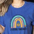 Future Teacher Cute Rainbow Leopard Teacher Outfit For Men Women Girls Kids Women's Heather T-Shirt Heather True Royal Future Teacher Cute Rainbow Leopard Teacher Outfit For Men Women Girls Kids Women's Heather T-Shirt Heather True Royal