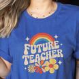 Future Teacher Kids Youth Girls Rainbow Pre-k Kindergarten Women's Heather T-Shirt Heather True Royal Future Teacher Kids Youth Girls Rainbow Pre-k Kindergarten Women's Heather T-Shirt Heather True Royal