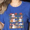 Ghost Christmas Reading Book Lover Library Christmas Teacher Women's Heather T-Shirt Heather True Royal Ghost Christmas Reading Book Lover Library Christmas Teacher Women's Heather T-Shirt Heather True Royal