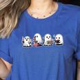 Ghost Science Teacher Chemistry Laboratory Halloween Women's Heather T-Shirt Heather True Royal