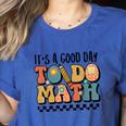 Good Day To Do Math Teacher Vintage Groovy Nerd Women Men Women's Heather T-Shirt Heather True Royal Good Day To Do Math Teacher Vintage Groovy Nerd Women Men Women's Heather T-Shirt Heather True Royal