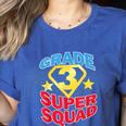 Grade 3 Super Squad Superhero Teacher Team Men Women Girls Kids Women's Heather T-Shirt Heather True Royal Grade 3 Super Squad Superhero Teacher Team Men Women Girls Kids Women's Heather T-Shirt Heather True Royal