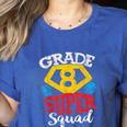 Grade 8 Super Squad Superhero Teacher Team Women's Heather T-Shirt Heather True Royal