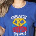 Grade K Super Squad Superhero Kindergarten Teacher Team Women's Heather T-Shirt Heather True Royal Grade K Super Squad Superhero Kindergarten Teacher Team Women's Heather T-Shirt Heather True Royal