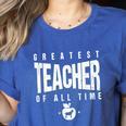 Greatest Teacher Of All Time Teachers Day 1 Teacher Goat Women's Heather T-Shirt Heather True Royal
