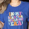 Groovy In My Behavior Specialist Era Behavior Teachers Women's Heather T-Shirt Heather True Royal