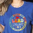 Groovy Lead Teacher Appreciation Back To School Women's Heather T-Shirt Heather True Royal Groovy Lead Teacher Appreciation Back To School Women's Heather T-Shirt Heather True Royal