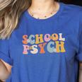 Groovy Retro School Psych Teacher School Psychologist For Men Women Girls Kids Women's Heather T-Shirt Heather True Royal Groovy Retro School Psych Teacher School Psychologist For Men Women Girls Kids Women's Heather T-Shirt Heather True Royal