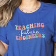 Groovy Teaching Future Engineers Teacher Engineering School Men Women Women's Heather T-Shirt Heather True Royal Groovy Teaching Future Engineers Teacher Engineering School Men Women Women's Heather T-Shirt Heather True Royal