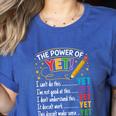 Growth Mindset Teacher Power Of Yet Inspirational Women's Heather T-Shirt Heather True Royal Growth Mindset Teacher Power Of Yet Inspirational Women's Heather T-Shirt Heather True Royal