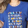 Halloween Alphabet ABCs Learning Kindergarten Teacher Men Women Kids Women's Heather T-Shirt Heather True Royal