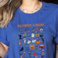 Halloween Alphabet ABCs Learning Kindergarten Teacher Women's Heather T-Shirt Heather True Royal