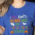 Halloween You Cant Scare Me Im A Middle School Teacher Women's Heather T-Shirt Heather True Royal