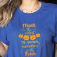 Halloween Cutest Pumpkins First Grade Teacher Women's Heather T-Shirt Heather True Royal