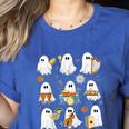 Halloween Ghost Music Teacher Playing Instruments Women's Heather T-Shirt Heather True Royal Halloween Ghost Music Teacher Playing Instruments Women's Heather T-Shirt Heather True Royal