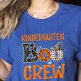 Halloween Kindergarten Boo Crew Kinder Teacher Student Women's Heather T-Shirt Heather True Royal Halloween Kindergarten Boo Crew Kinder Teacher Student Women's Heather T-Shirt Heather True Royal