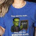 Halloween Monster Math Pun Teacher Humor Women's Heather T-Shirt Heather True Royal