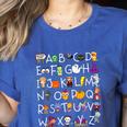 Halloween Nursery Teacher Shirt Halloween Alphabet Women's Heather T-Shirt Heather True Royal Halloween Nursery Teacher Shirt Halloween Alphabet Women's Heather T-Shirt Heather True Royal