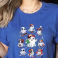 Halloween PE Teacher Ghost Playing Sports Physical Education Women's Heather T-Shirt Heather True Royal Halloween PE Teacher Ghost Playing Sports Physical Education Women's Heather T-Shirt Heather True Royal