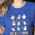 Halloween PE Teacher Spooky Physical Education Teacher Women's Heather T-Shirt Heather True Royal Halloween PE Teacher Spooky Physical Education Teacher Women's Heather T-Shirt Heather True Royal