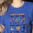 Halloween Reading Spooky Syllables Teacher Vintage Women's Heather T-Shirt Heather True Royal Halloween Reading Spooky Syllables Teacher Vintage Women's Heather T-Shirt Heather True Royal