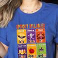 Halloween Spooky Syllable Types Teacher Educational Women's Heather T-Shirt Heather True Royal