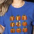 Halloween Teacher Fall Book Pumpkin Retro Reading Women's Heather T-Shirt Heather True Royal Halloween Teacher Fall Book Pumpkin Retro Reading Women's Heather T-Shirt Heather True Royal