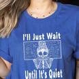 Halloween Teacher Math I'Ll Just Wait Until It's Quiet Women's Heather T-Shirt Heather True Royal Halloween Teacher Math I'Ll Just Wait Until It's Quiet Women's Heather T-Shirt Heather True Royal