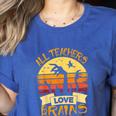 Halloween Teacher Shirt All Teachers Love Brains Halloween Men Women Women's Heather T-Shirt Heather True Royal Halloween Teacher Shirt All Teachers Love Brains Halloween Men Women Women's Heather T-Shirt Heather True Royal
