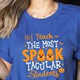 Halloween Teacher I Teach The Most Spooktacular Students Men Women Women's Heather T-Shirt Heather True Royal Halloween Teacher I Teach The Most Spooktacular Students Men Women Women's Heather T-Shirt Heather True Royal