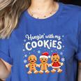 Hangin With My Cookies Gingerbread Christmas Teacher Women's Heather T-Shirt Heather True Royal Hangin With My Cookies Gingerbread Christmas Teacher Women's Heather T-Shirt Heather True Royal
