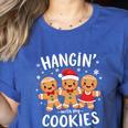 Hanging With My Cookies Gingerbread Christmas Teacher Xmas Women's Heather T-Shirt Heather True Royal