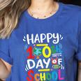 Happy 100th Day Of School 100 Days Of School Teacher Student Women's Heather T-Shirt Heather True Royal Happy 100th Day Of School 100 Days Of School Teacher Student Women's Heather T-Shirt Heather True Royal