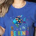Happy First Day Of School Fish Rainbows Teacher Be Kind Women's Heather T-Shirt Heather True Royal Happy First Day Of School Fish Rainbows Teacher Be Kind Women's Heather T-Shirt Heather True Royal