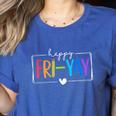 Happy Fri-Yay Fri Yay Teacher Student Friday Weekend Women's Heather T-Shirt Heather True Royal