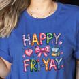 Happy Fri-Yay Teacher Fry Yay Friday Weekend Cute Fri-Yay Women's Heather T-Shirt Heather True Royal Happy Fri-Yay Teacher Fry Yay Friday Weekend Cute Fri-Yay Women's Heather T-Shirt Heather True Royal