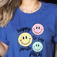Happy To See Your Face Smile Face Teacher Back To School Women's Heather T-Shirt Heather True Royal Happy To See Your Face Smile Face Teacher Back To School Women's Heather T-Shirt Heather True Royal
