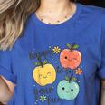 Happy To See Your Face Teacher Apple Women's Heather T-Shirt Heather True Royal Happy To See Your Face Teacher Apple Women's Heather T-Shirt Heather True Royal
