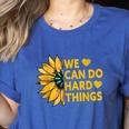 We Can Do Hard Things Kids Teacher Back To School Women's Heather T-Shirt Heather True Royal We Can Do Hard Things Kids Teacher Back To School Women's Heather T-Shirt Heather True Royal