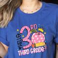 Hello 3rd Third Grade Back To School Pink Leopard Teacher Women's Heather T-Shirt Heather True Royal Hello 3rd Third Grade Back To School Pink Leopard Teacher Women's Heather T-Shirt Heather True Royal