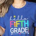 Hello Fifth Grade Teacher Student 5th Grade Back To School Women's Heather T-Shirt Heather True Royal Hello Fifth Grade Teacher Student 5th Grade Back To School Women's Heather T-Shirt Heather True Royal