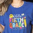 Hello Fifth Grade Team 5th Grade Back To School Teacher Kids Women's Heather T-Shirt Heather True Royal