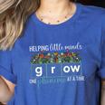 Helping Little Minds Grow One Phoneme At A Time Teacher Women's Heather T-Shirt Heather True Royal