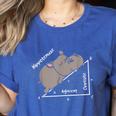 Hippotenuse Hippo Angle Function Hypotenuse Math Teacher Women's Heather T-Shirt Heather True Royal Hippotenuse Hippo Angle Function Hypotenuse Math Teacher Women's Heather T-Shirt Heather True Royal