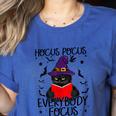 Hocus Pocus Everybody Focus Halloween Teacher For Men Women Women's Heather T-Shirt Heather True Royal