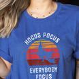Hocus Pocus Everybody Focus Witch Halloween Teacher Women Women's Heather T-Shirt Heather True Royal Hocus Pocus Everybody Focus Witch Halloween Teacher Women Women's Heather T-Shirt Heather True Royal