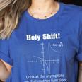Holy Shift Look At The Asymptote Math Teacher Science Women's Heather T-Shirt Heather True Royal Holy Shift Look At The Asymptote Math Teacher Science Women's Heather T-Shirt Heather True Royal