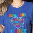 Homebound Teacher Appreciation Week Back To School Heart Women's Heather T-Shirt Heather True Royal Homebound Teacher Appreciation Week Back To School Heart Women's Heather T-Shirt Heather True Royal