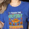 Humor I Teach The Cutest Turkeys Thanksgiving Teacher Women's Heather T-Shirt Heather True Royal Humor I Teach The Cutest Turkeys Thanksgiving Teacher Women's Heather T-Shirt Heather True Royal